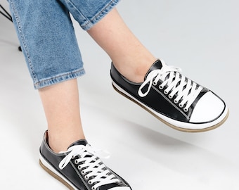 Furniture Minimalis Black Converse Wide Fit Handmade Barefoot