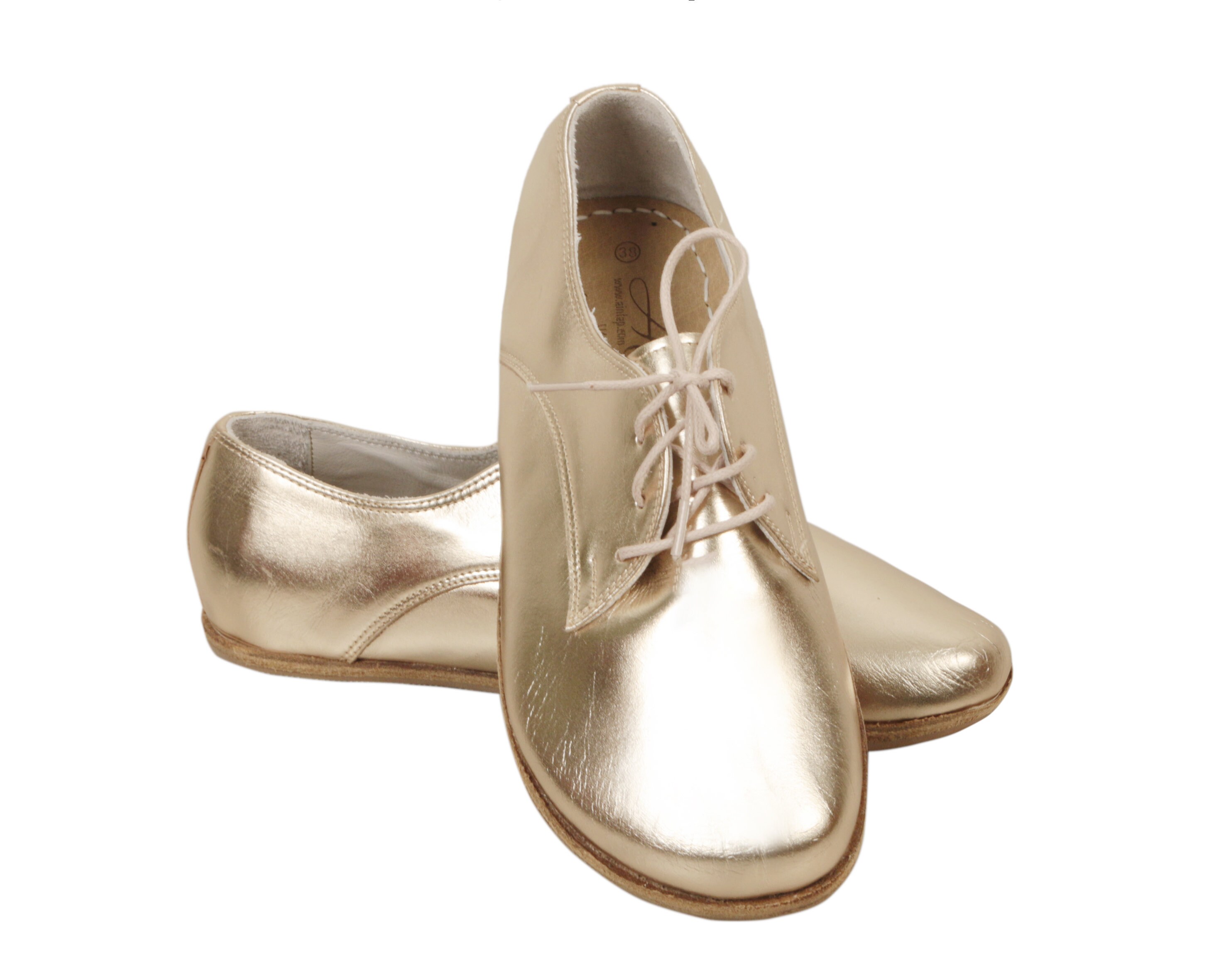 MUJER Oxford Wide Barefoot Bright GOLD Cuero Hecho a mano SPORT Zapatos  yemeníes, Natural, Colorful, Slip-On -  México