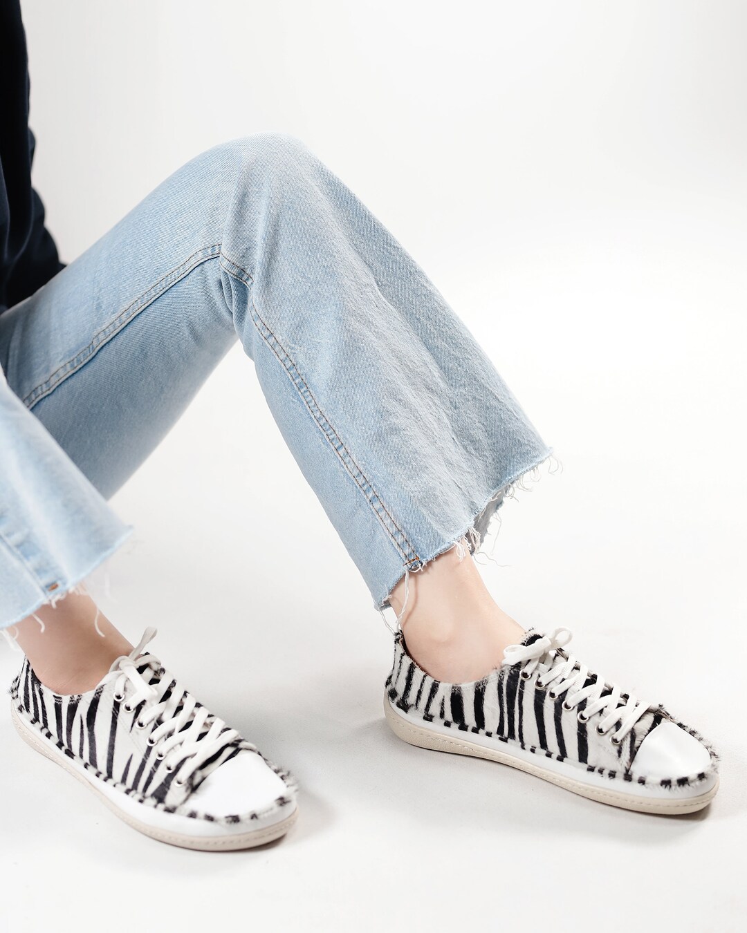 Women Wider Converse Style Shoes, Handmade, Zero Drop, Barefoot ZEBRA