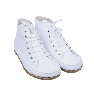 Herren Handgefertigte Leder High Top Top converse Style Barfußschuhe