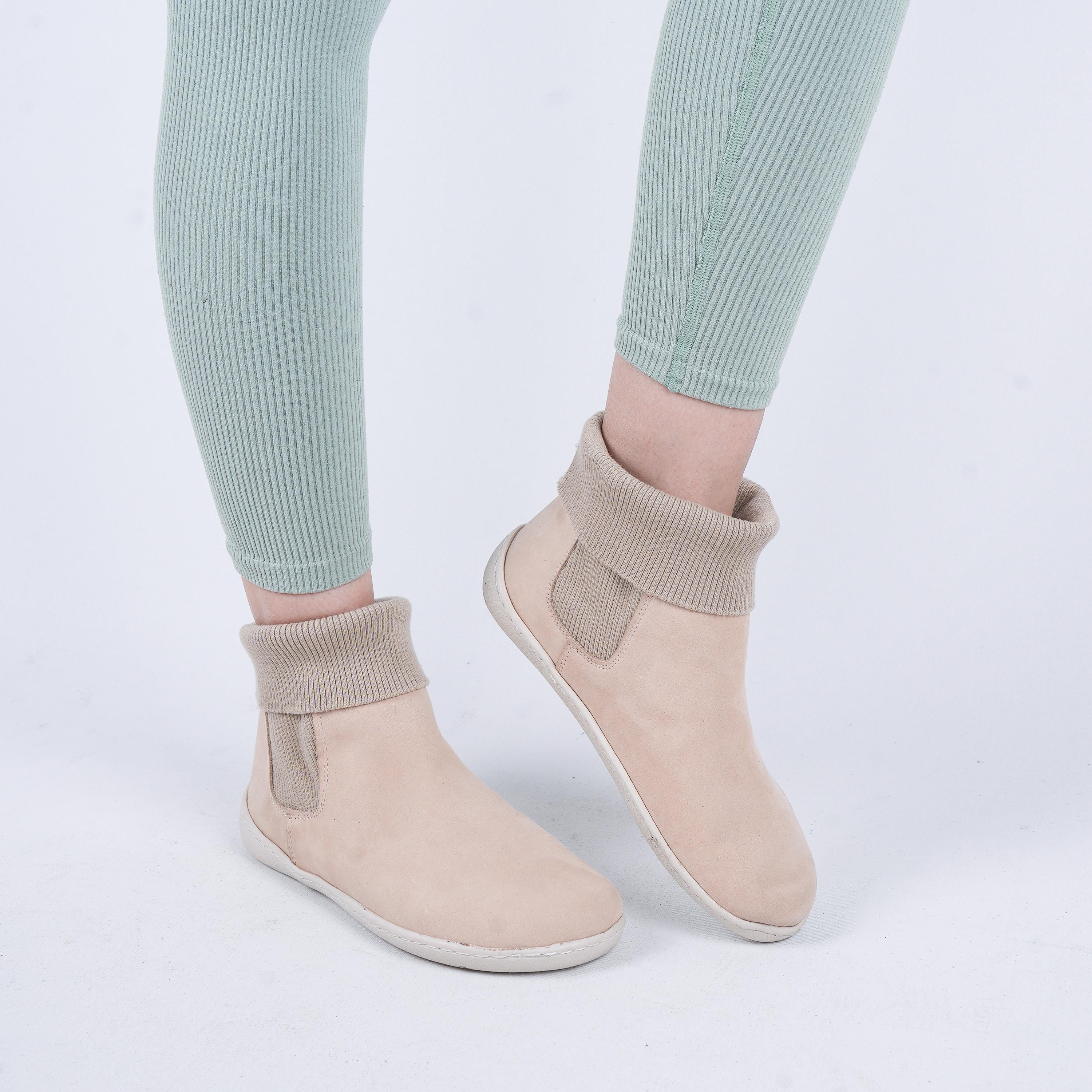 Feelgrounds Chelsea Boots Mens Size 14 Ivory Leather Barefoot Zero Drop Slip On Men main image 2