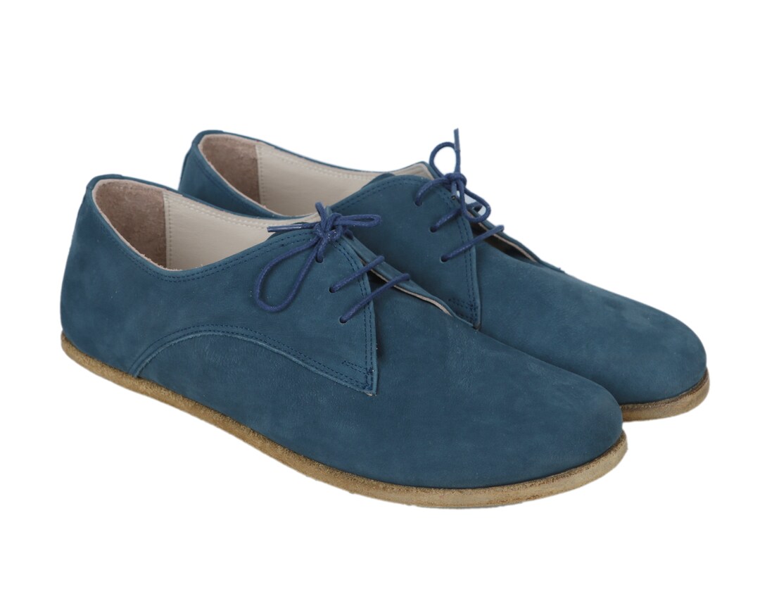 MEN Oxford Barefoot Jean Nubuck Leather Handmade Classic Yemeni Shoes ...