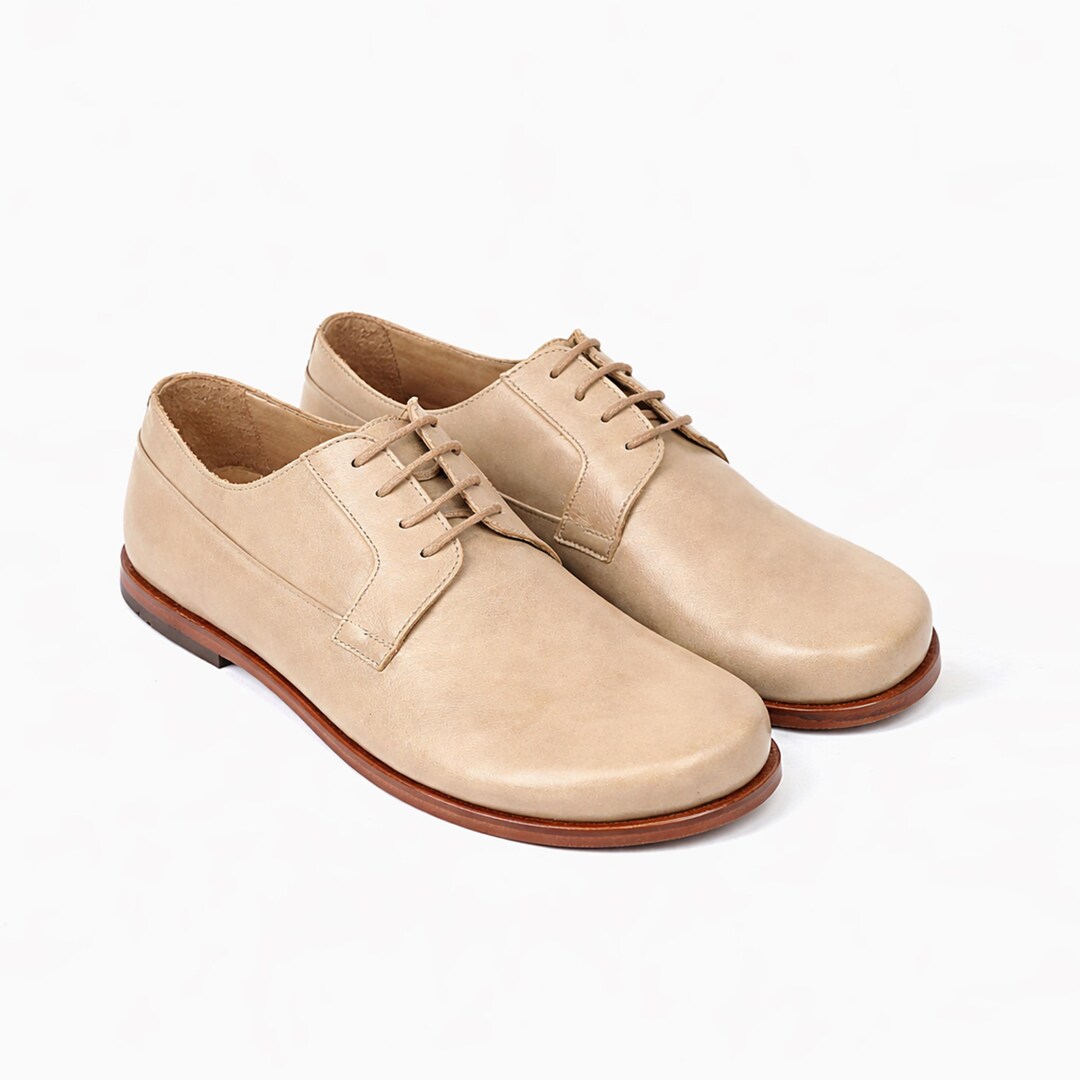 Men's Barefoot UNDYED-CRUST CRAZY Leather Oxford Shoes, Classic Comfort ...