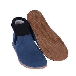 Men&#39;s Wide Toe Box Chelsea Boots: Zero Drop Leather Barefoot Shoes