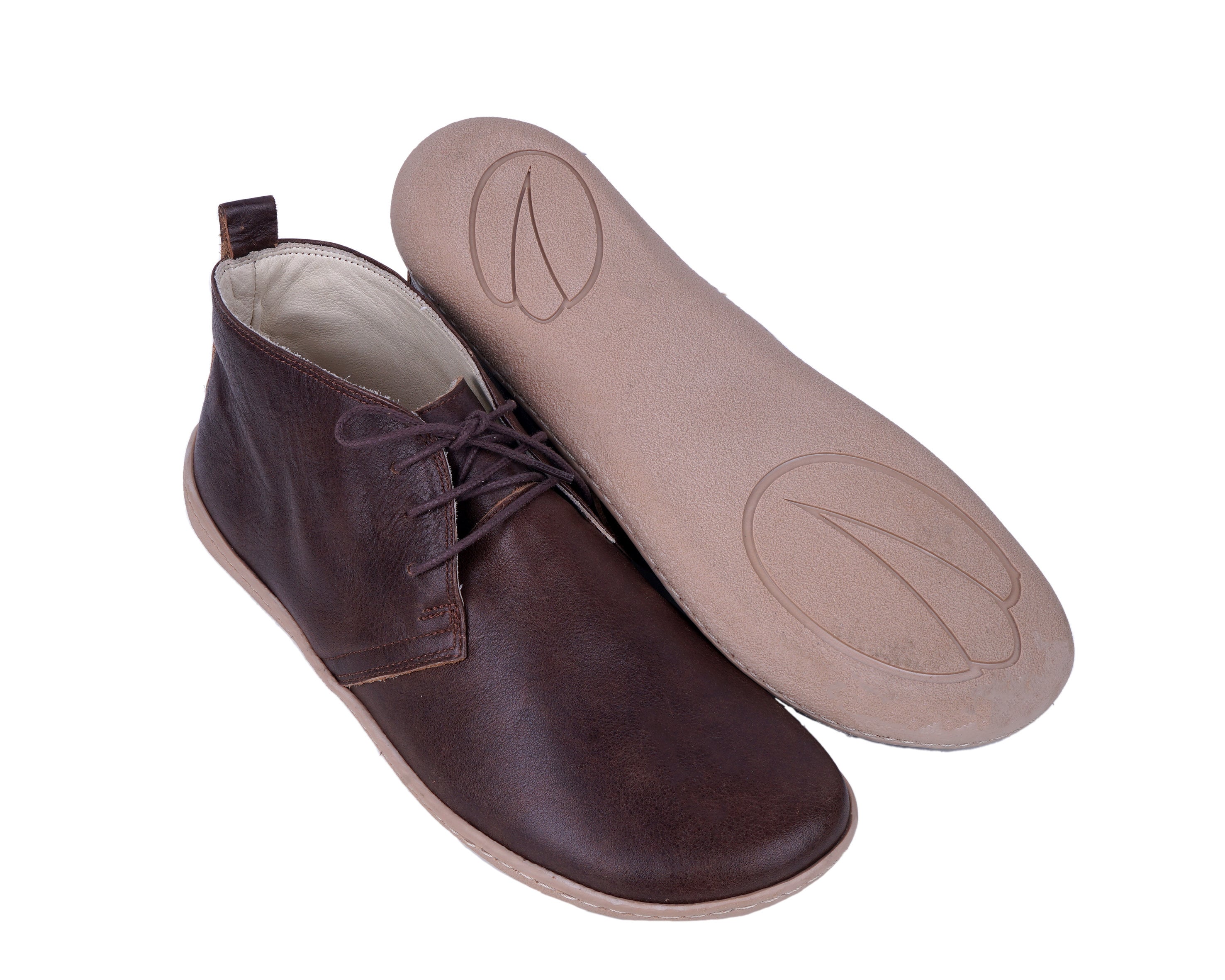 Handmade Leather Ankle Booties: Zero Drop Barefoot Shoes