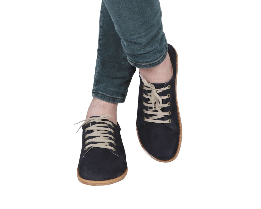 MUJER Zero Drop SNEAKER Descalzo NAVY Zapatos hechos a mano de