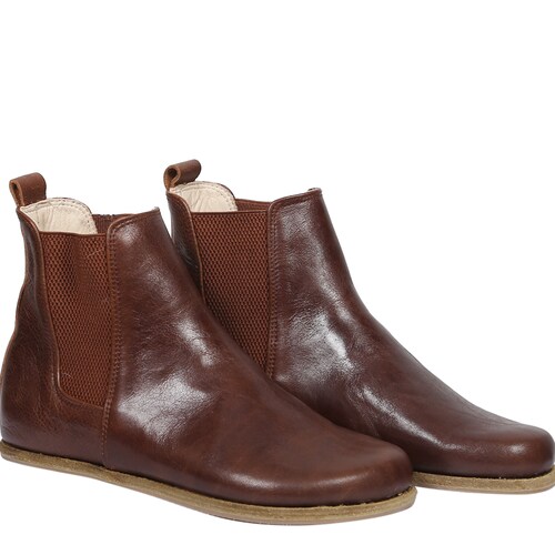 Women Handmade CHELSEA Boots Zero Drop Barefoot NAVY Blue Etsy