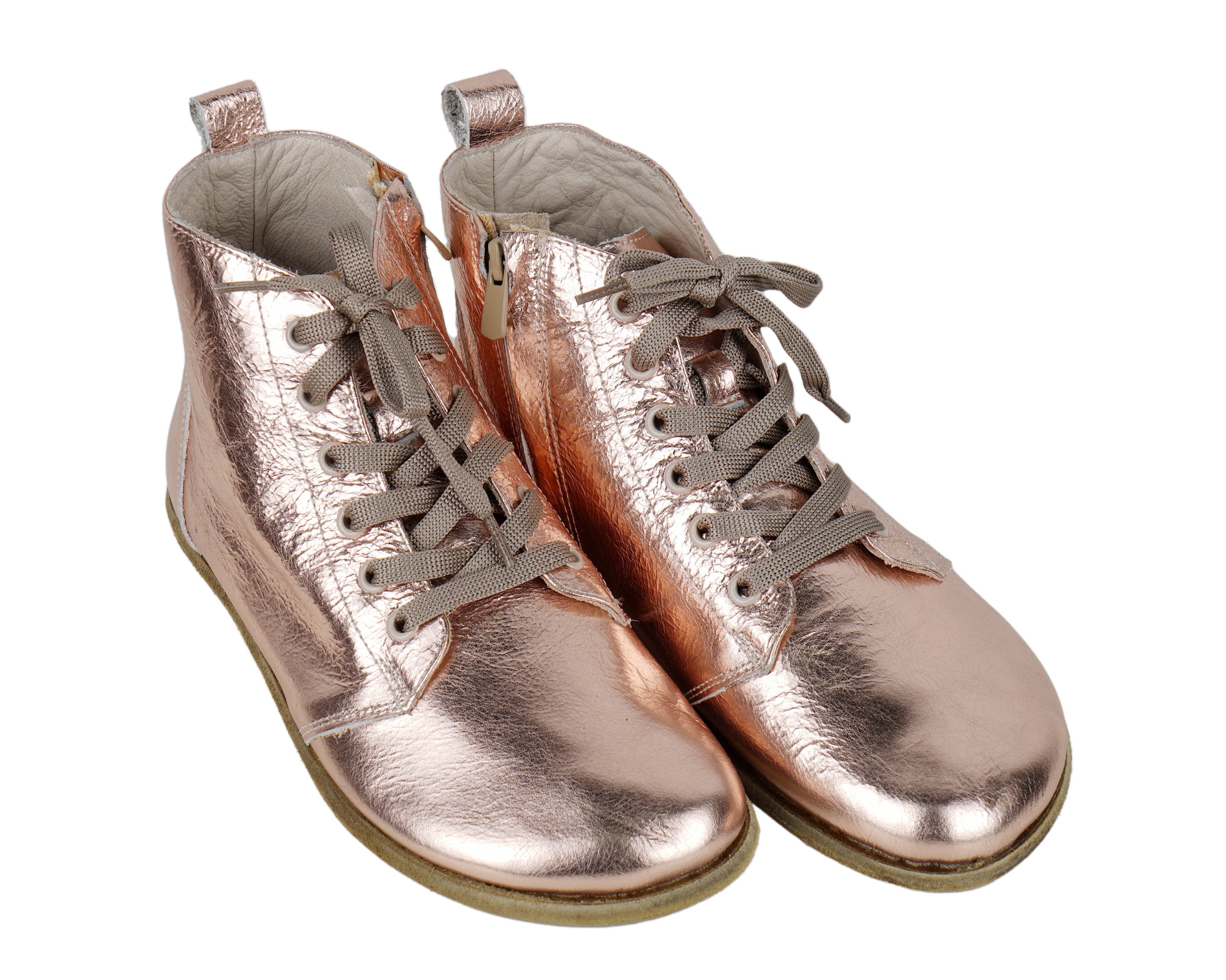 rose gold combat boots