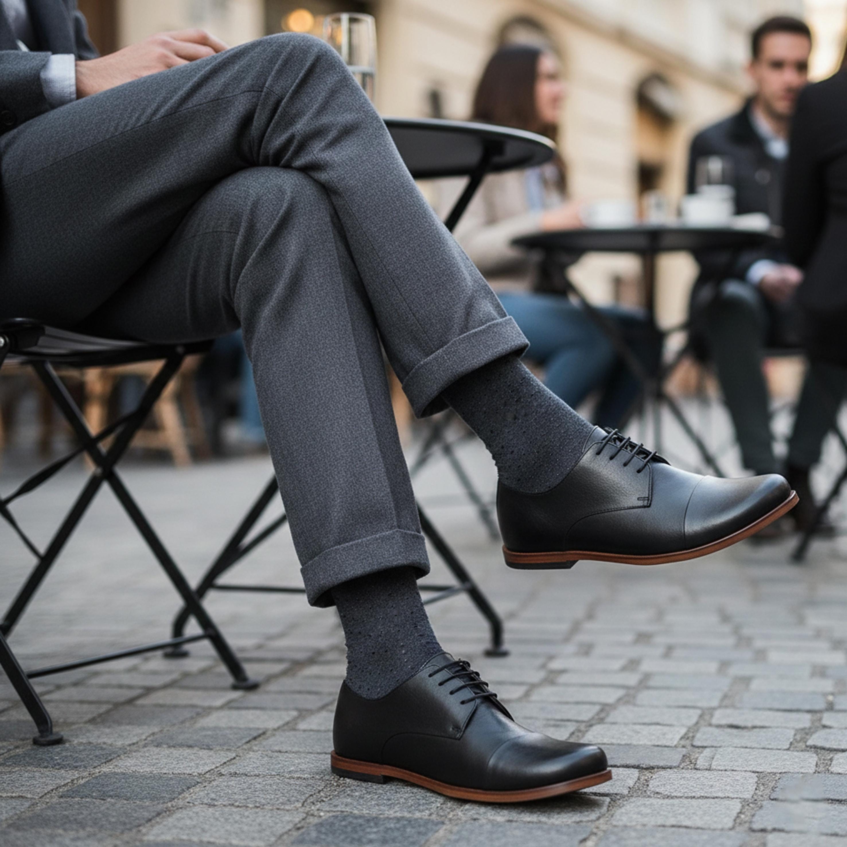 black dress shoes brown sole The Romero Men's Leather Derby