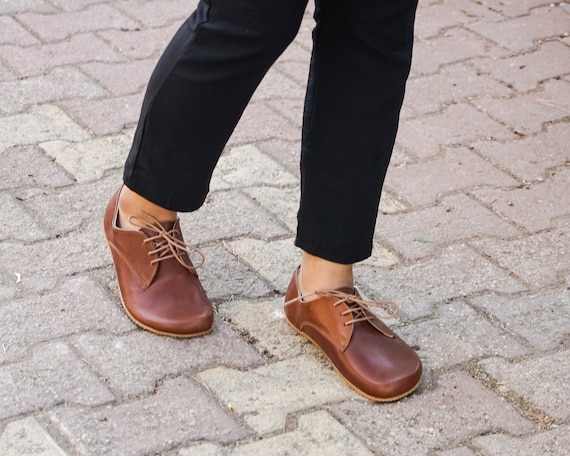 Handmade Leather Barefoot Oxford Shoes: Women's Zero Drop, 5mm
