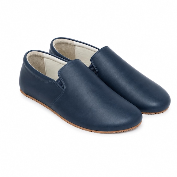 blue slip on dress shoes Women Barefoot On, NAVY SMOOTH Leather, Handmade Yemeni Shoes, Natural, 6mm Rubber Outsole Casual shoes Silk Satin Colors:Champagne Gold 787 GALA Dolly Doll Jacquard Dress, making it strongly recommended