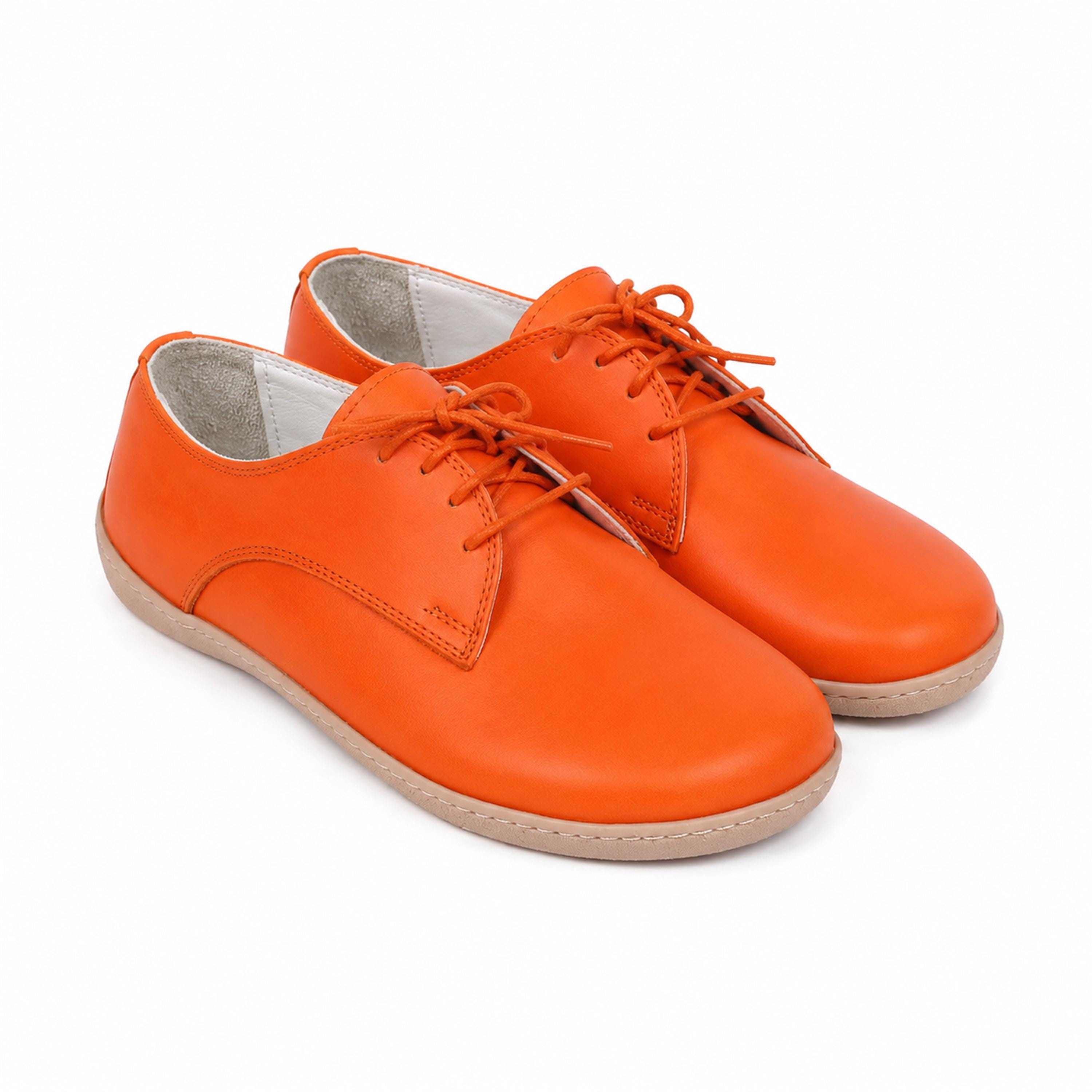 ladies orange dress shoes WOMEN Barefoot SMOOTH Leather Oxford Shoes, Handmade, Moccasins, Soft and Flexible Rubber Outsole Shararas & Gararas