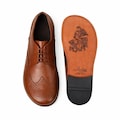 Men's Barefoot BROWN SMOOTH Leather Oxford Shoes, Classic Comfort & Style: Handmade, Moccasins product logo