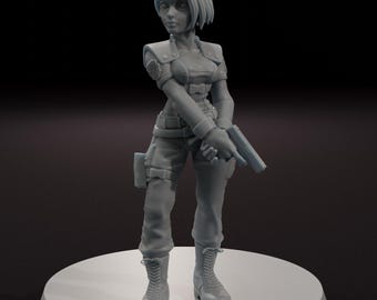 Female Special Response Operative -  32mm Scale Post-Apocalyptic Horror Miniature