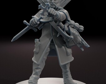 Veteran Monster Hunter -  32mm Scale Gothic Fantasy Miniature