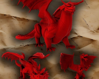 Red Dragon Miniatures for D&D/Pathfinder/RPG Gaming - 28mm Scale - mz4250- Fantasy Roleplaying Figures