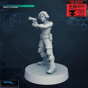Maria Silverburgh - SkullForge Studios - 戦術的スパイアクション用卓上ミニチュア