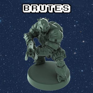 Brute Alien Miniatures 1:48 Scale Miniatures for Flashpoint and Tabletop- Galactic Armory - Sci-Fi Wargaming Figures