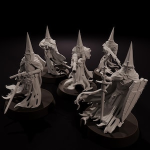 Pilgrims - Wraith Pilgrims - Tabletop Miniatures ideal for Trench Crusade - High Quality Unpainted 3D Printed Minis