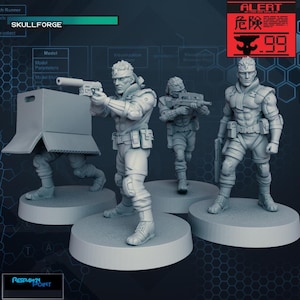 Solid Viper - SkullForge Studios -  Tabletop Miniatures for Tactical Espionage Action - High Quality 3D Printed Resin Minis- Unpainted