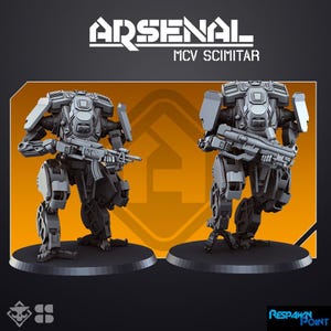 Arsenal: MCV Scimitar - SkullForge Studios -  Tabletop Miniatures for Sci-Fi Combat - High Quality 3D Printed Minis - Unpainted
