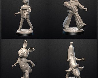 Cosplay Zombie Miniatures: 3D Printed Resin Minis for Tabletop Games