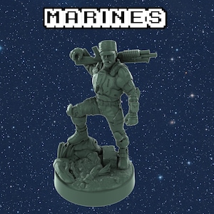 Human Marine Resin Miniatures - Galactic Armoury Sci-Fi Wargaming Figures