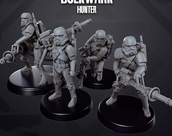 Bulwark the Hunter Miniature - SkullForge Stdios - Sci-Fi Tabletop Miniatures