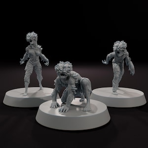 Infected Clickers Enemy Pack - Aftermath Studios - Post-Apocalyptic 3D Printed Resin Figures for STALKER, Fallout, Zona Alfa