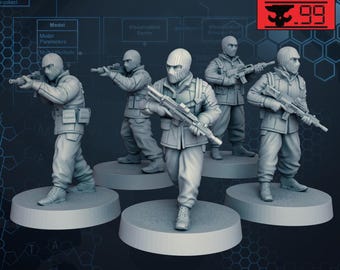 Tundra Wolf Soldiers - SkullForge Studios - Tabletop Miniatures for Tactical Espionage Action