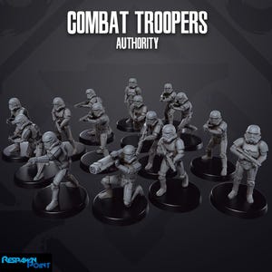Authority Combat Troopers: 3D Printed Sci-Fi Miniatures - SkullForge Studios
