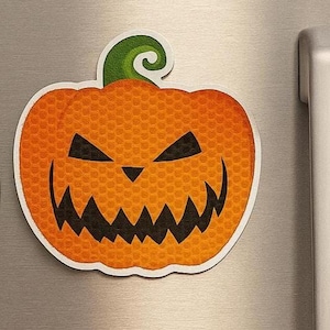 Gruseliger Kürbis Magnet | Halloween Jack O’Lantern Kühlschrank Dekor | Gruseliger Herbst Kühlschrank-Magnet | Gruseliges Herbst Geschenk