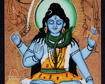 Lord Shiva Postcard Indian Miniature Paintingindian Old - Etsy Israel Lord Shiva Postcard Indian Miniature Paintingindian Old - Etsy Israel