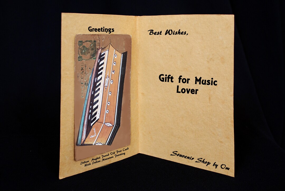 Customized Harmonium Painting on British Period Postcard Etsy
