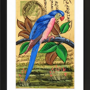 Papagei Malerei, Original Kunst, Vogel Malerei, Weihnachtsdekoration, Wildtier Malerei, Papagei Kunstwerk, Handgemachte Wohnkultur, Geschenke