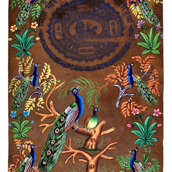 buy old stamp paper online Peacock Decor , Peacock Painting On Old Stamp Paper , Peacock Art , Group Of Birds Painting , Peacock Sign , Birds , Handmade Home Decor