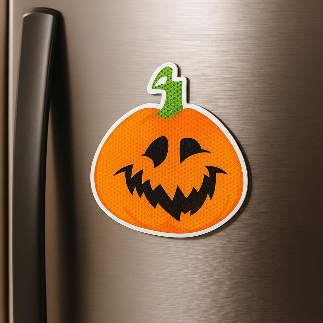 Jack O'lantern Pumpkin Magnet | Spooky Halloween Kitchen Decor - Etsy