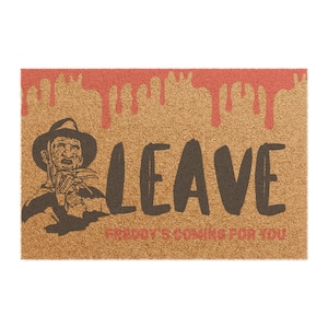 Funny Leave Doormat - Welcome Home Mat, Novelty Entrance Rug, Ideal Gift for New Home, Halloween Decor, Humorous Housewarming