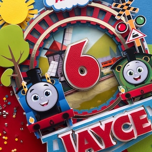 Train Cake Topper Thomas and Friends Personalized Handmade Birthday Cake Topper Party Decor Banner Kids Decorations