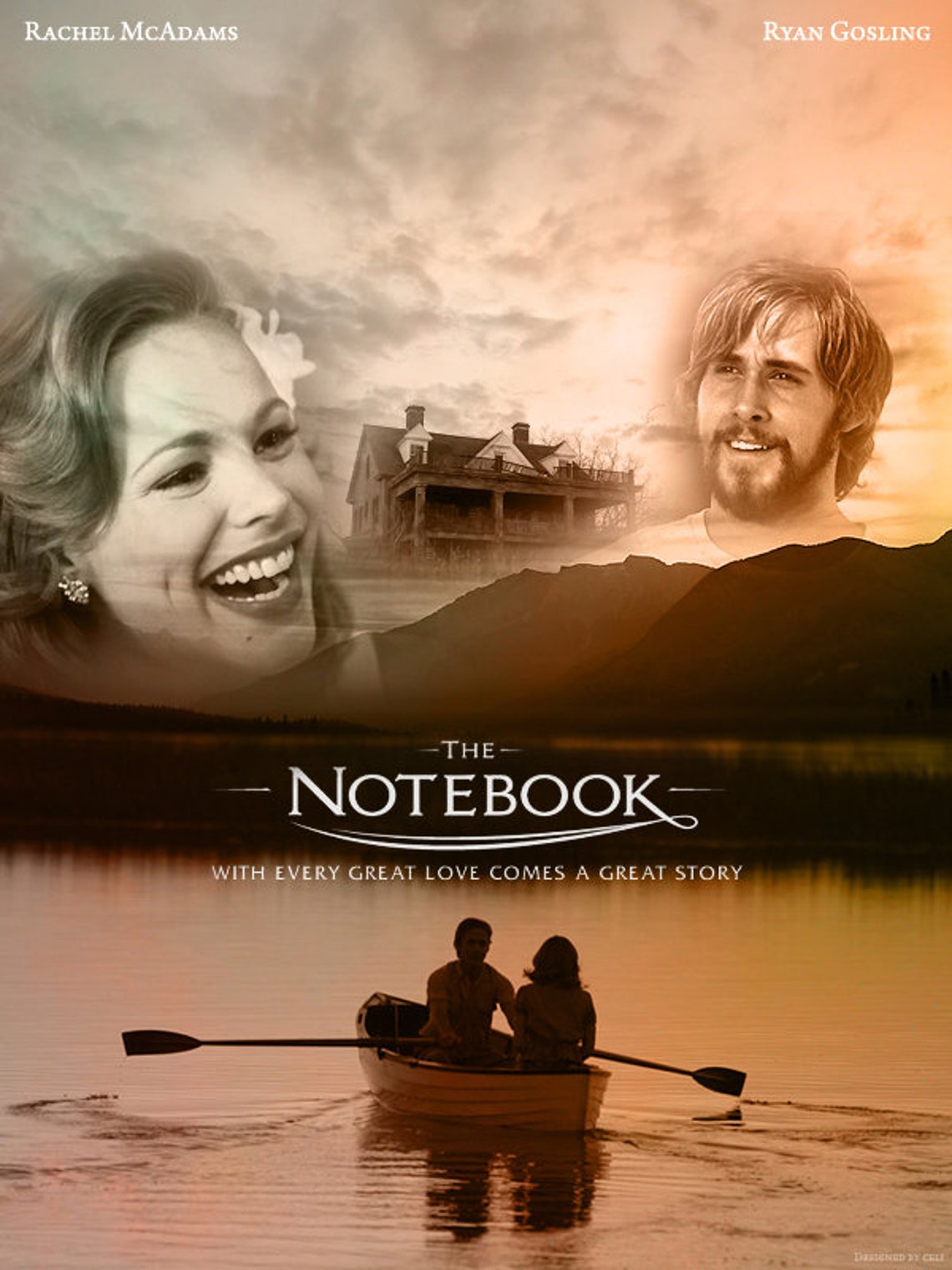 The Notebook Noah and Allie Minimalistic Movie Poster The Etsy