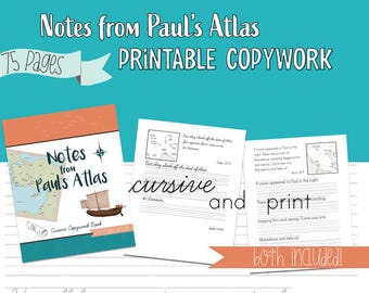 Bibelabschreiben: Paulus' Atlas – Schreibschrift- und Druckschriftübungen (Digitaler Download)
