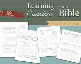 Learning Cursive with the Bible Handwriting Printable