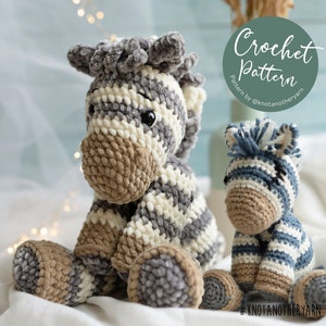 Casey the Zebra Amigurumi Crochet Pattern, Englishus PDF Pattern image 1