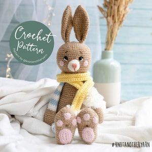 Padrão de crochê coelhinho, padrão coelhinho amigurumi, padrão coelhinho Noah, PDF digital em inglês