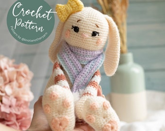 Bunny Crochet Pattern, Amigurumi Bunny Pattern, Libby the Bunny Pattern, Digital PDF in English