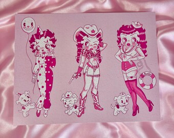 Betty Boop - Pinup Girl, Cowgirl, Clown, Sailor Girl