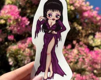 Elvira Mistress of The Dark Betty Boop 5.5 in‘’ Vinyl Sticker
