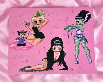 Betty Boop - Tiffany Valentine, Bride of Frankenstein, Elvira, Chucky|