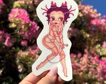 Cancer Betty Boop 5.5 in‘’ Vinyl Sticker