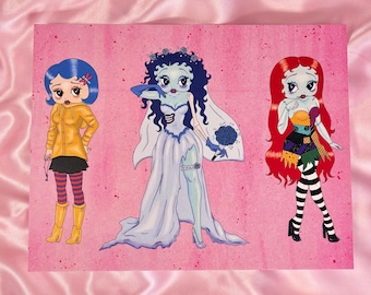 Betty Boop - Nightmare Before Christmas, Corpse Bride, Coraline